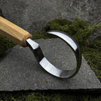 Long Scorp Knife with Leather Case. Spoon Carving Tool for Beginners and Carvers