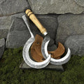 Hand Forged Small Sickles, Carbon Steel 52100 Blade, Ash or Steel Handle, Leather Sheath