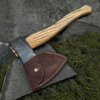 Carving Axe with Leather Case. Axe for Spoon and Bowl Carving. Bushcraft Hatchet. Outdoors Axe. Hand Forged Tool. Carbon Steel 52100.
