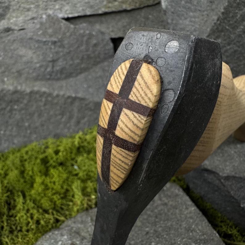 Adze with Leather Case. Wood Carving Tool. Adze with Straight Blade. Universal Axe. Woodworking Adze. Hand Forged Tool. Carbon Steel 52100.
