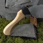 Adze with Leather Case. Wood Carving Tool. Adze with Straight Blade. Universal Axe. Woodworking Adze. Hand Forged Tool. Carbon Steel 52100.