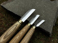 3-Hand Forged Carving Knife: Woodworking Tool (Carbon Steel Blade)
