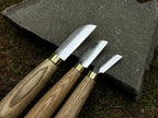 3-Hand Forged Carving Knife: Woodworking Tool (Carbon Steel Blade)