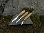 3-Hand Forged Carving Knife: Woodworking Tool (Carbon Steel Blade)