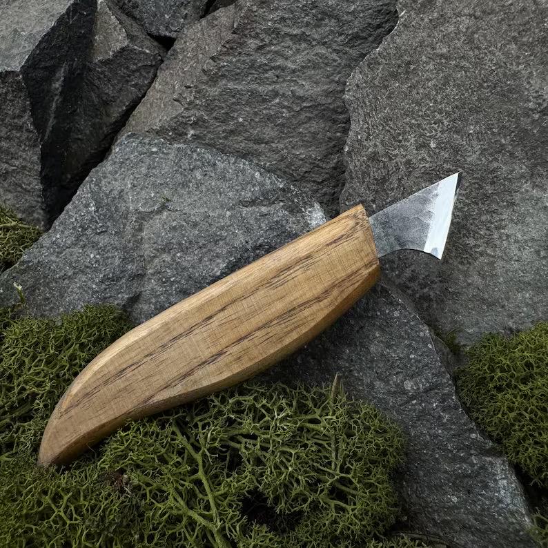 Wood Carving Knife. Geometric Carving Tool. Whittling Knife for Detailed Carving. Spoon Carving Too