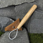 Hook Carving Knife: Spoon Shaping Tool - Leather Sheath Included