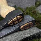 Hand Forged Carving Axes, Carbon Steel 52100 Blades, Ash Handles, Leather Sheath