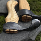 Hand Forged Wood Carving Adze, Carbon Steel 52100 Blades, Ash Handles, Two Sizes