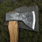 Carving Axe with Leather Case. Axe for Spoon and Bowl Carving. Bushcraft Hatchet. Outdoors Axe. Hand Forged Tool. Carbon Steel 52100.