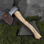 Carving Axe with Leather Case. Axe for Spoon and Bowl Carving. Bushcraft Hatchet. Outdoors Axe. Hand Forged Tool. Carbon Steel 52100.